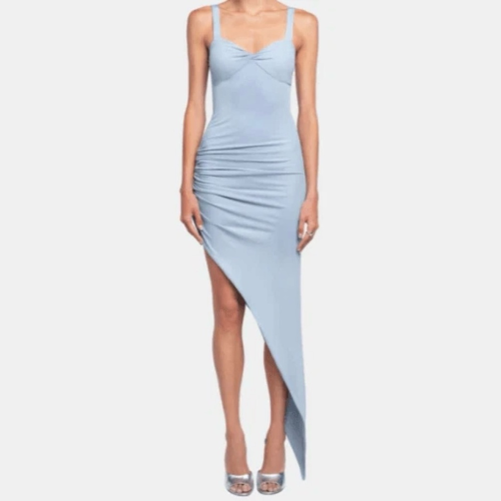 OW Alexis Midi Dress in Ash Blue